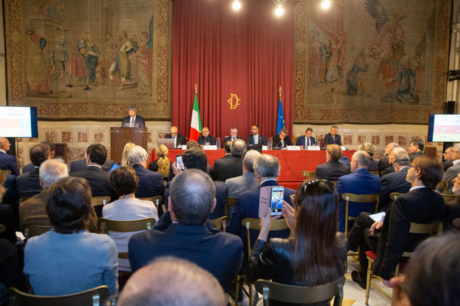 La Sala della Regina di Palazzo Montecitorio ha ospitato il convegno 'Patto per la Ricerca'