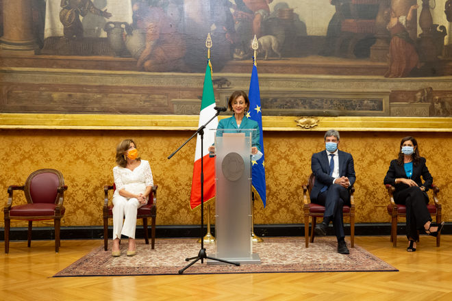 L'intervento della Presidente della Corte Costituzionale Marta Cartabia in occasione della presentazione del nuovo allestimento della Sala delle Donne a Palazzo Montecitorio