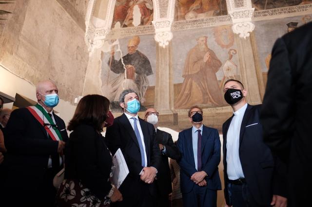 Il Presidente della Camera, Roberto Fico, in un momento dell'inaugurazione del progetto 'Puteoli Sacra'