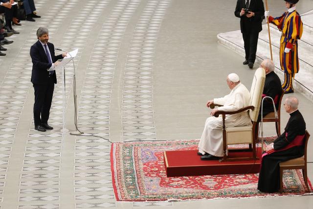 Città del Vaticano, Sala Paolo VI - Incontro di Sua Santità Papa Francesco con i partecipanti alla Riunione parlamentare Pre-COP26