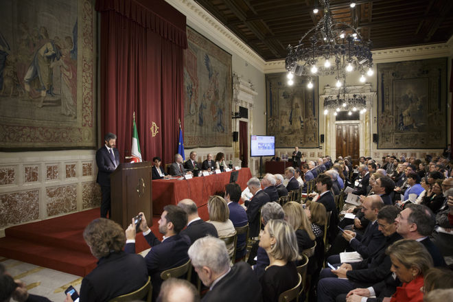 Il Presidente Roberto Fico durante il suo intervento in occasione della presentazione del Rapporto annuale dell'Istat (Istituto Nazionale di Statistica)