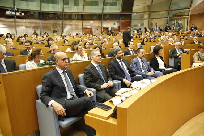 Il Presidente della Camera dei deputati Roberto Fico in un momento della giornata conclusiva del Festival per lo sviluppo sostenibile