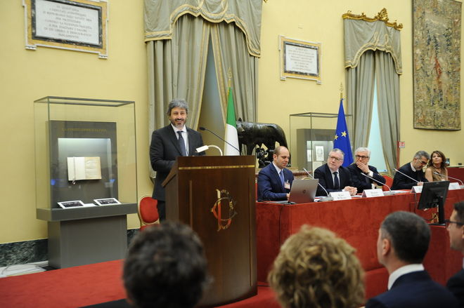 Il Presidente Roberto Fico durante il suo intervento in occasione del convegno 'Matera 2019: il 5G e il digitale al servizio della cultura'