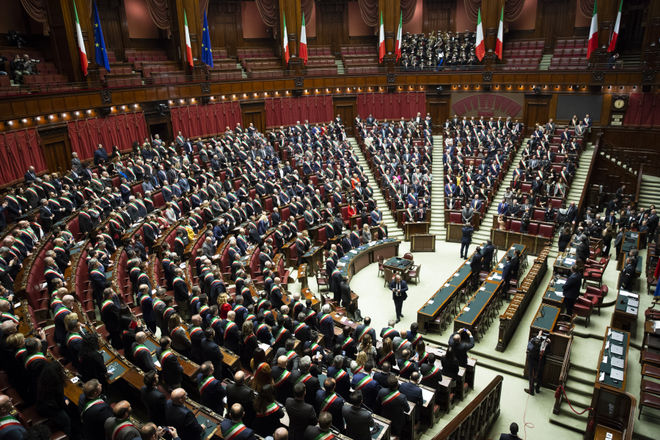 L'Aula di Palazzo Montecitorio ha ospitato l'incontro con i sindaci italiani sul tema 'Lo Stato dei beni Comuni'