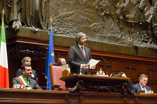 L'intervento del Presidente Roberto Fico in occasione dell'incontro con i sindaci italiani sul tema 'Lo Stato dei beni Comuni'