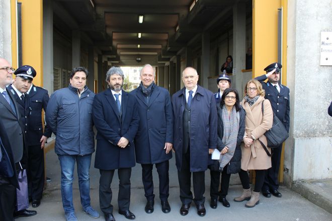Il Presidente Roberto Fico al suo arrivo all'Istituto penale per i minorenni di Catania nell'ambito dell'iniziativa 'Percorsi di cittadinanza. La Camera incontra i giovani'