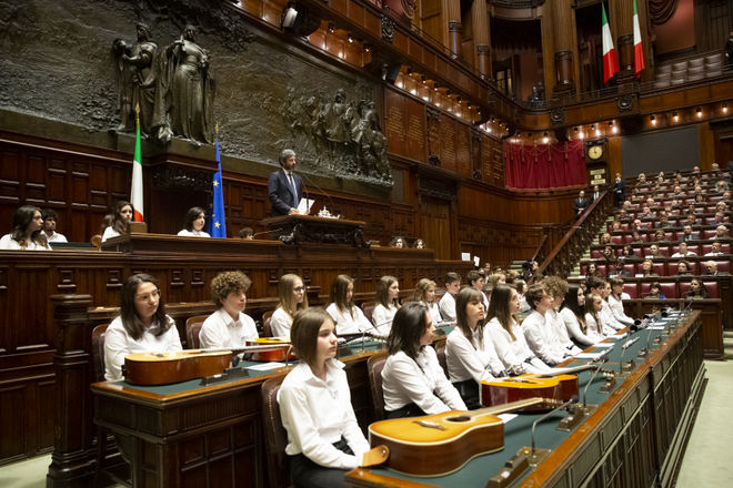 Il Presidente Roberto Fico durante il suo intervento in occasione della celebrazione del Giorno della memoria dedicato alle vittime del terrorismo