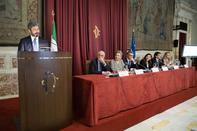 Il Presidente Roberto Fico durante il suo intervento in occasione della presentazione della relazione annuale dell'Autorità nazionale anticorruzione