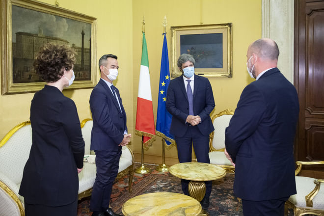 Il Presidente Roberto Fico con il Presidente nazionale di Legambiente Stefano Ciafani