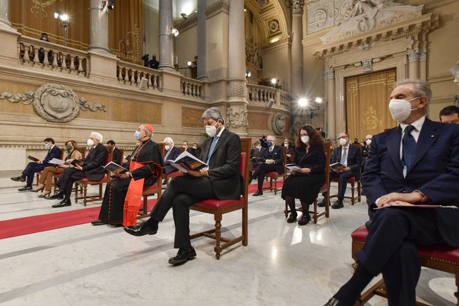 Il Presidente della Camera dei deputati Roberto Fico in un momento dell'inaugurazione dell'Anno Giudiziario della Corte Suprema di Cassazione