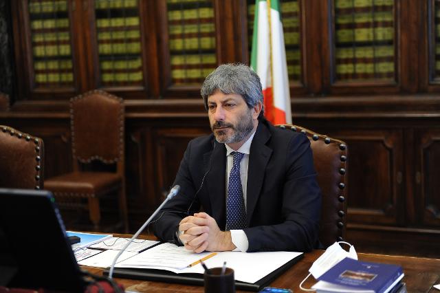Il Presidente della Camera dei deputati, Roberto Fico, durante la XVII Conferenza dei Presidenti dei Parlamenti dell'Iniziativa adriatico-ionica