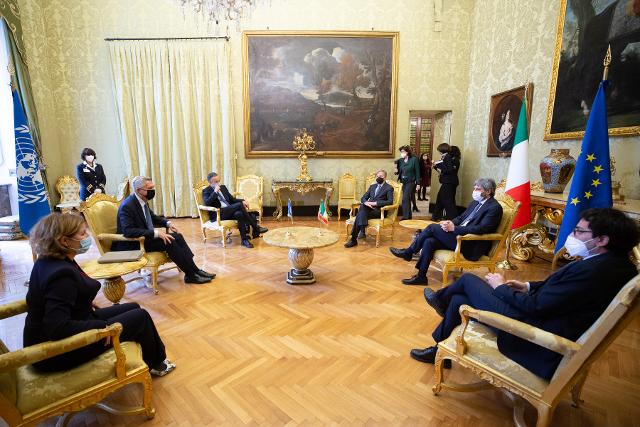 Il Presidente Roberto Fico a colloquio con l'Alto Commissario delle Nazioni Unite per i rifugiati, Filippo Grandi