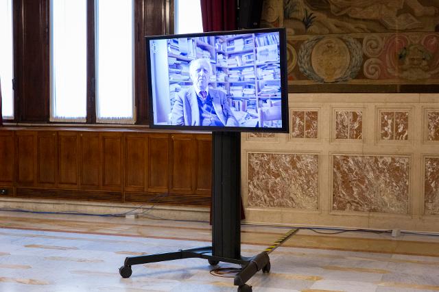 Un momento del convegno in videoconferenza 'Il dolore e la politica' in occasione dell'anniversario della strage di Ustica