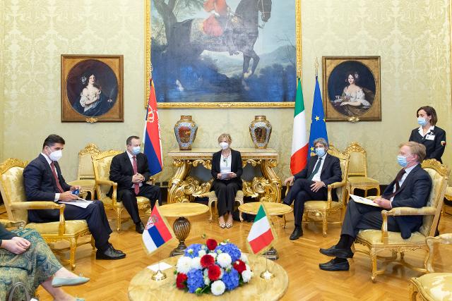 Il Presidente Roberto Fico a colloquio con il Presidente dell'Assemblea Nazionale della Serbia, Ivica Dačić