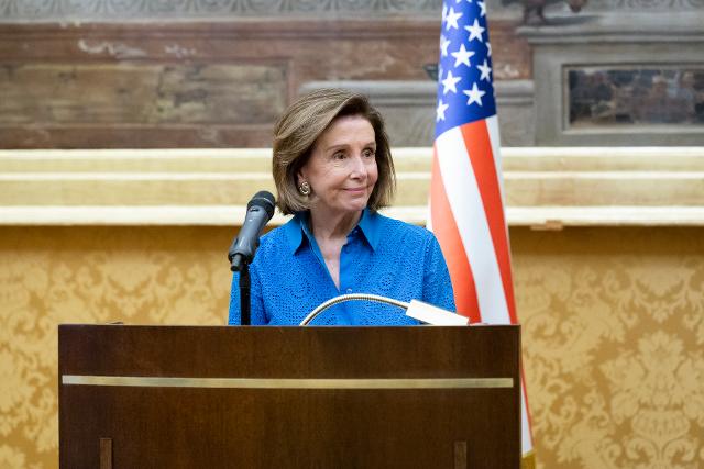 La Speaker della Camera dei Rappresentanti degli Stati Uniti d'America, Nancy Pelosi