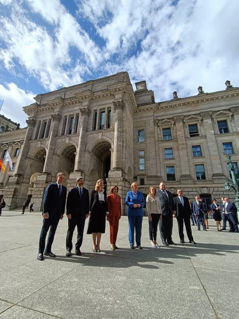 I partecipanti alla 20^ Riunione dei Presidenti dei Parlamenti dei Paesi del G7 a Berlino